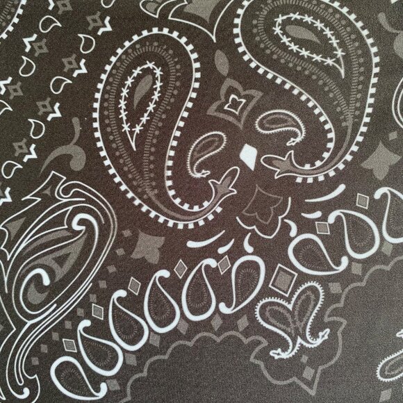 Bougie Boutique Women’s Leggings Size XXL 2XL Black White Paisley Print Spellout - Picture 3 of 8